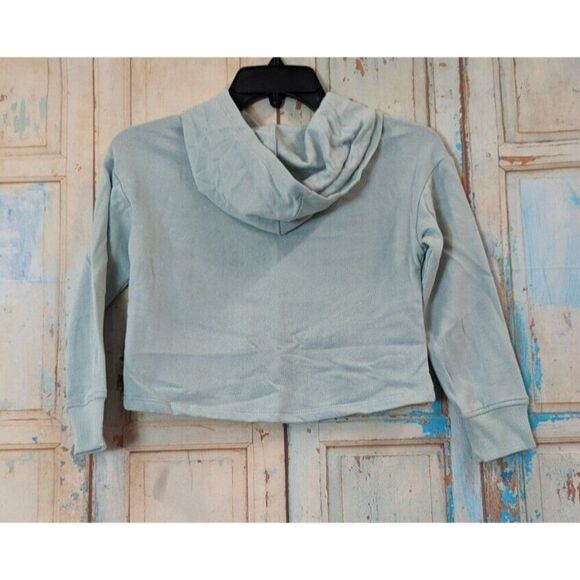 FRIENDS Girls XS 6/6X Sage Green Sweatshirt Graphic Printed Hooded Long Sleeve - Picture 5 of 7